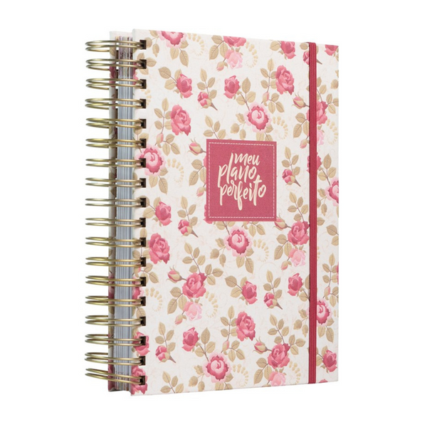 Planner Meu Plano Perfeito - Capa  Tecido Vintage