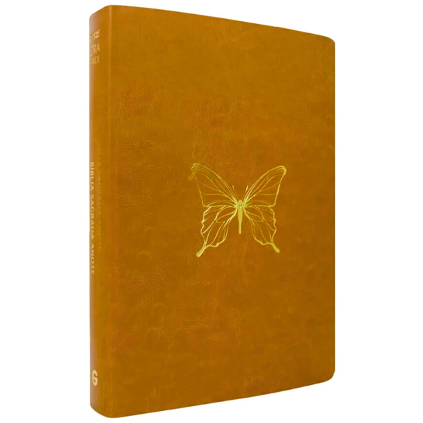 Bíblia Anote - NVI - Letra Grande - Luxo Castanho - Borboleta