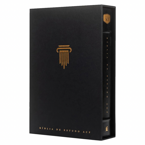 Bíblia de Estudo ACF - Letra Normal - Couro Soft Preta