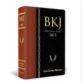 Bíblia de Estudo - King James 1611 com Estudo Holman - Letra Grande - Capa Luxo Preta e Marrom - 7ª edição