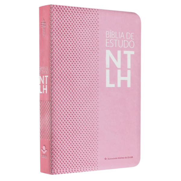 Bíblia De Estudo - Letra Normal - NTLH - Capa Luxo Rosa Nobre