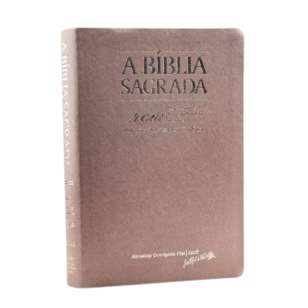 Bíblia ACF - RCM - Capa Ouro Rosa - Letra Gigante