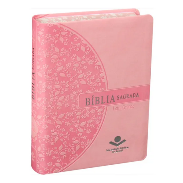 BIBLIA AEC LETRA GIGANTE CAPA PU FLORES - SALMAO - SEARA LIVRARIA