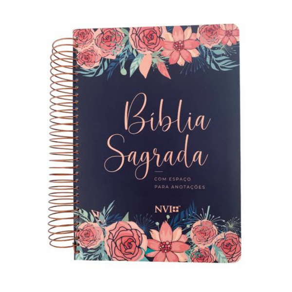 Bíblia Anote Rosas  - NVI - Letra Média - Com Espaço para Anotações