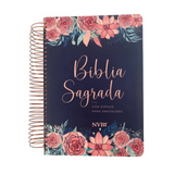 Bíblia Anote Rosas  - NVI - Letra Média - Com Espaço para Anotações