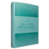 Bíblia de Estudo Swindoll - NVT - Letra Grande - Capa Sintética - Por do Sol Aqua