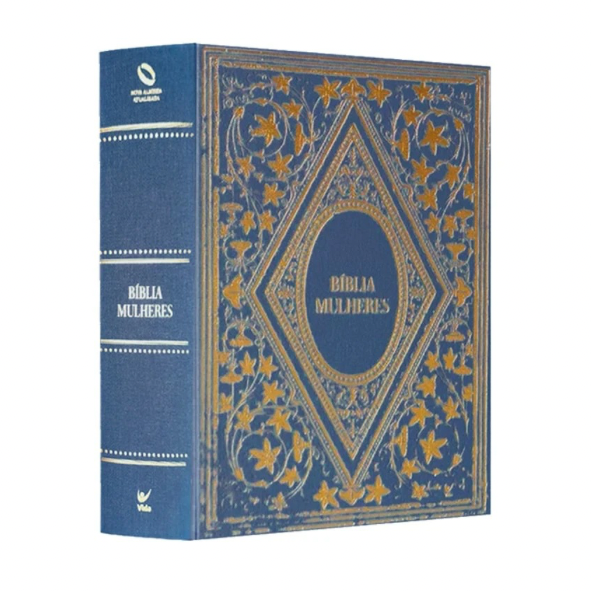 Bíblia Mulheres - Viviane Martinello - NAA - Espaço Para Anotações - Capa Dura Vintage Azul