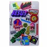 Bíblia Jesus Copy Sticker - NVI - Letra Normal - Capa Dura Off-White (acompanha autocolantes)