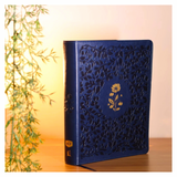 Bíblia Sagrada - ACF - Espaço Para Anotações - Leitura Perfeita - Couro-Soft Azul Com Flores