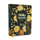 Bíblia Sagrada - leitura perfeita - NVI - com espaço para anotações - couro soft flores