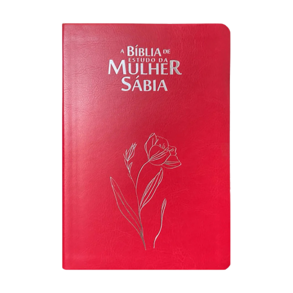 Bíblia De Estudo Da Mulher Sábia - ARC - Harpa Avivada - Capa Magnólia Vermelha - Letra Hipergigante
