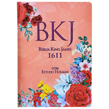 Bíblia de Estudo - King James 1611 Com Estudo Holman - BKJ - Feminina Floral