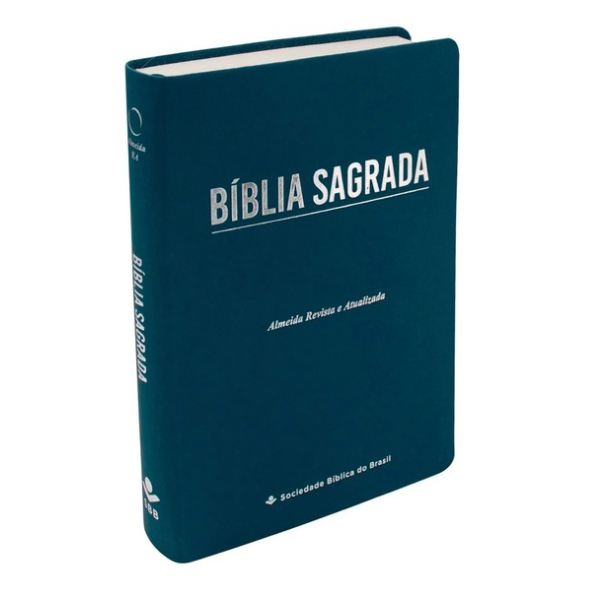 Bíblia Sagrada Economica - ARA - Letra Gigante - Capa Azul Luxo