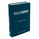 Bíblia Sagrada Economica - ARA - Letra Gigante - Capa Azul Luxo