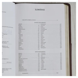 Bíblia Sagrada - ACF - Edição de Luxo em Couro-Soft com Bolso - Slim - Capa Castanha