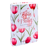 A Bíblia Da Mulher - Portátil - NAA - Capa Tulipa Vermelha