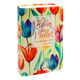 A Bíblia da Mulher - Portátil - NAA - Capa Tulipa Laranja