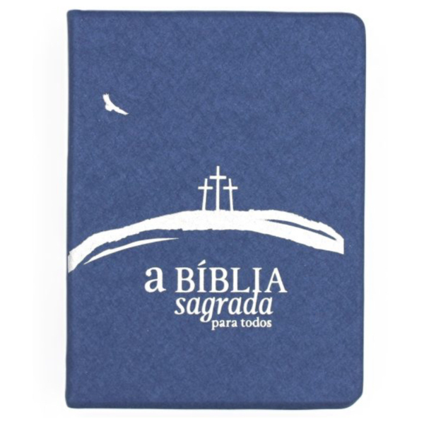 A Bíblia Para Todos - Edição de Bolso - (Português de Portugal) - Letra Grande - Azul Tecido