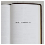 Bíblia Sagrada - ACF - Edição de Luxo em Couro-Soft com Bolso - Slim - Capa Castanha