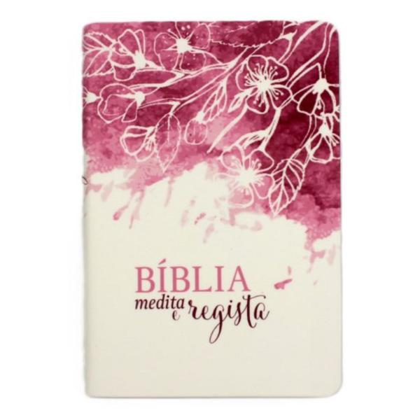 Bíblia Medita e Regista - Rosa - Letra Média - BPT - (Português de Portugal)