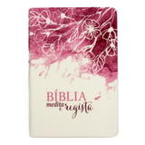 Bíblia Medita e Regista - Rosa - Letra Média - BPT - (Português de Portugal)