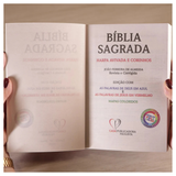 Bíblia Cruz Preta - ARC - Letra Média Maior - Harpa e Corinhos - Capa Brochura