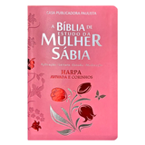 Bíblia De Estudo Da Mulher Sábia - ARC - Harpa Avivada - Capa Rosas Rosa