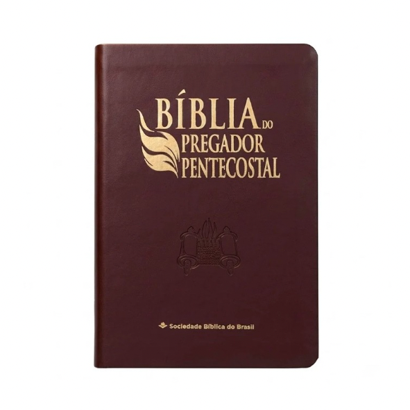 Bíblia do Pregador Pentecostal Média - ARC - Letra Normal - Capa Luxo Marrom