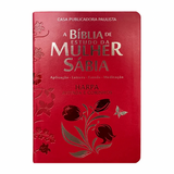 Bíblia De Estudo Da Mulher Sábia - ARC - Harpa Avivada - Capa Rosas Vermelha