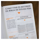 Bíblia de Estudo - NAA - Letra Normal - Tamanho Portátil - Capa Luxo