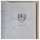 Bíblia King James Fiel 1611 - Extra Gigante - Capa Luxo Castanha