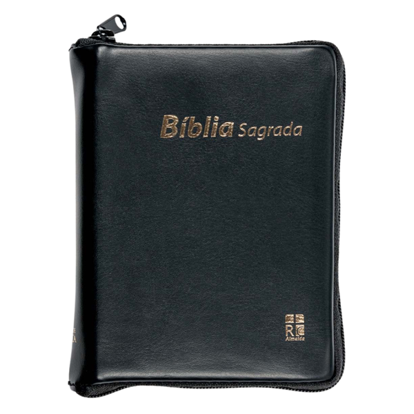 Bíblia de Bolso com Fecho - ARC - (Português de Portugal) - Capa Vinil Preta