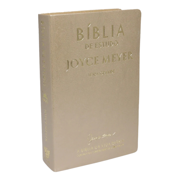 Bíblia De Estudo Joyce Meyer - NVI - Letra Grande - Capa Luxo Dourada
