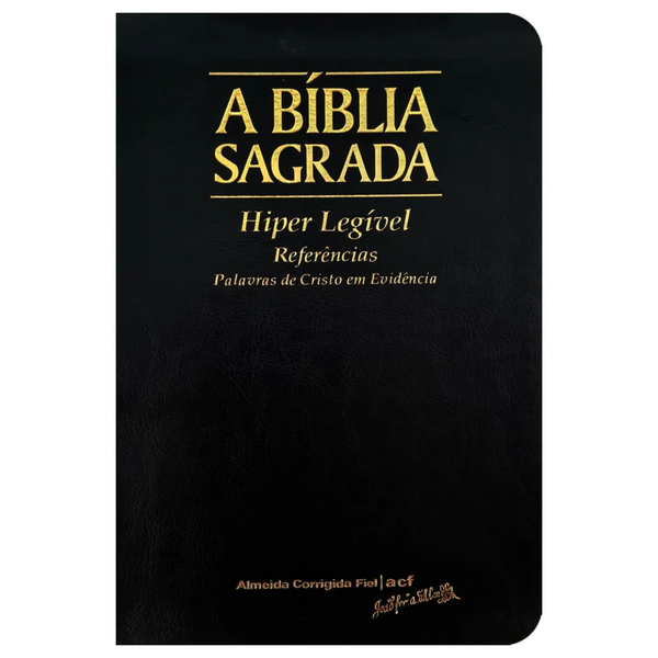 Bíblia Sagrada - ACF - Hiper Legível - Capa Luxo Preta