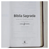 Bíblia Sagrada - ACF - Edição de Luxo em Couro-Soft com Bolso - Slim - Capa Castanha