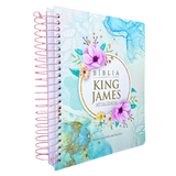 Bíblia King James Atualizada - com espaço para anotações - capa espiral - Blue sky
