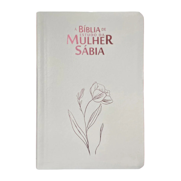 Bíblia De Estudo Da Mulher Sábia - ARC - Harpa Avivada - Capa Luxo Magnólia Branca - Letra Hipergigante