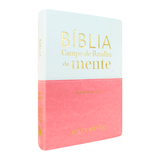 Bíblia Campo de Batalha da Mente - NVI - Versão Amplificada - Capa Luxo Rosa e Branca