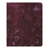 Bíblia Mulheres - Viviane Martinello -  NVT - Espaço Para Anotações - Capa Luxo Vinho Floral