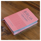 Bíblia Campo De Batalha Da Mente - NVA - Letra Normal - Capa Luxo Rosa