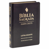 Bíblia Sagrada com Harpa Cristã - ARC - Letra Gigante - Capa Luxo Preta