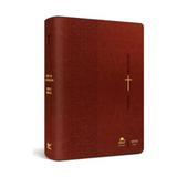 Bíblia Sagrada Bilíngue - Português e Inglês - NVI - Letra Normal - Capa Luxo Marrom