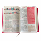 Bíblia De Estudo Da Mulher Sábia - ARC - Harpa Avivada - Capa Magnólia Pink