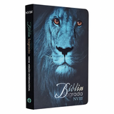 Bíblia Sagrada Leão Azul - NVI - Letra Normal - Capa Dura