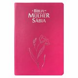 Bíblia De Estudo Da Mulher Sábia - ARC - Harpa Avivada - Capa Magnólia Pink