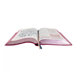 Bíblia da Mulher Compacta - ARC - Letra Normal - Capa Luxo Rosa Tulipa