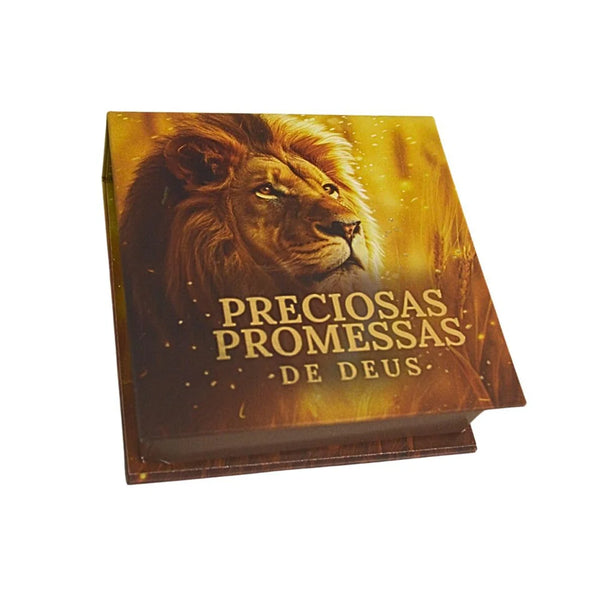 Preciosas Promessas De Deus - Caixinha De Promesas - Leão Dourado