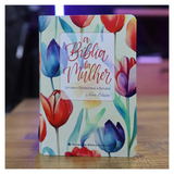 A Bíblia da Mulher - Portátil - NAA - Capa Tulipa Laranja
