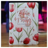 A Bíblia Da Mulher - Portátil - NAA - Capa Tulipa Vermelha