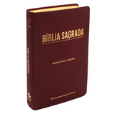 Bíblia Sagrada Economica - ARA - Letra Gigante - Capa Vinho Luxo
